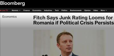 Fitch avertizează că România este la un pas de categoria „junk”