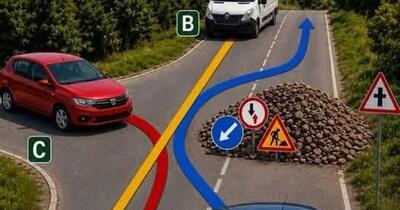 Testul auto viral care a semănat confuzie printre șoferi: cine trece primul?