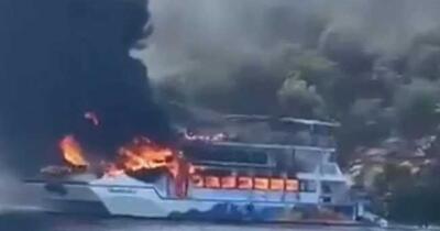 Flăcări pe un vas de croazieră în Turcia: Turiști, inclusiv copii, au sărit în mare