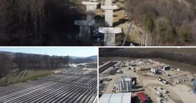 Cum arată șantierul pe Secțiunea Cornetu–Tigveni a Autostrăzii A1. 1.500 de muncitori lucrează la proiect