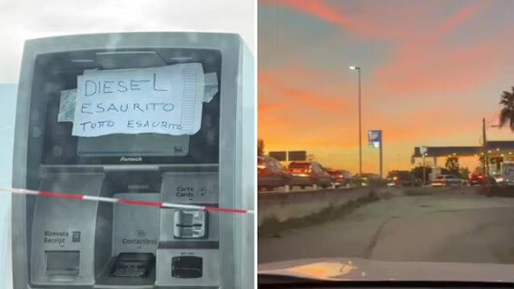 VIDEO Haos în sudul Italiei/Cozi de kilometri la stațiile de carburanți și proteste ale transportatorilor