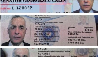 Trei acte diplomatice false găsite acasă la Călin Georgescu