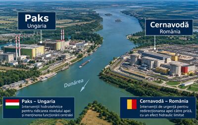 Paks a rezistat, Cernavodă s-a oprit. Ce ne spune criza Dunării despre România/Două centrale nucleare, același fluviu, aceeași secetă. Două răspunsuri diferite