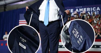 Contradicția lui Trump: un costum ieftin, produs în Asia, îi trădează discursul despre „America First”
