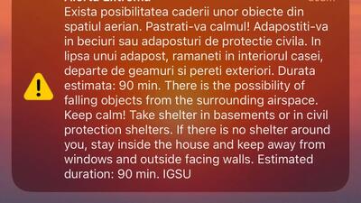 Un nou mesaj RO-ALERT în Tulcea, pe fondul războiului din Ucraina / E al treilea în ultimele ore