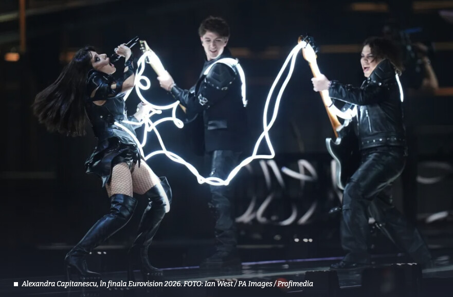 VIDEO Bulgaria câștigă Eurovision 2026/Alexandra Căpitănescu, reprezentanta României, pe locul trei, după o interpretare spectaculoasă