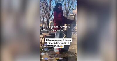Doi tineri reținuți după ce au fost filmați dansând pe morminte în Cimitirul Bellu. Imaginile șocante au stârnit indignare online: „Mergeți la școală”