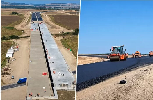 VIDEO Mobilizare uriașă pe Autostrada A7 Bacău-Pașcani, care a trecut de 60%. CNAIR: Cel puțin 49 km, între Bacău și Mircești, vor fi deschiși anul acesta
