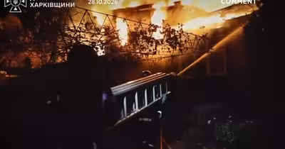O dronă cu reacție a lovit un cartier din Harkov: 5 răniți și incendii masive