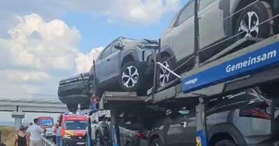 Carambol cu trei TIR-uri blochează DEx 12 spre Craiova; trafic deviat pe DN 65
