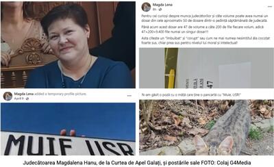  Judecătoare de Curte de Apel: „Nesimțitul ăla cocoțat prea sus pentru nivelul lui moral și intelectual”/„Muie USR”