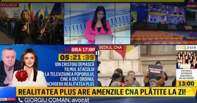 Culisele retragerii licenței Realitatea Plus. Membru CNA: „Este o situație rușinoasă. Au încercat să ne păcălească în ultimul moment