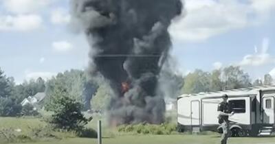 Un avion de luptă F-16 s-a prăbușit în SUA. Pilotul a scăpat după catapultare