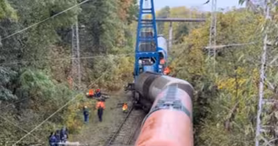 Incident feroviar la granița României: vagoane cu azotat de amoniu au deraiat la Ruse
