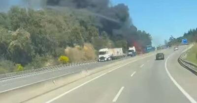 Sfârșit cumplit pentru doi români, soț și soție: au ars de vii într-un TIR cuprins de flăcări, după un accident grav pe o autostradă din Catalonia