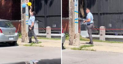 Ofițer al Ambasadei Rusiei din Canada, filmat spărgând baloane cu steagul Ucrainei