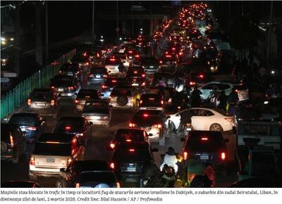 FOTO Primele imagini cu exodul din Liban după un avertisment al armatei israeliene