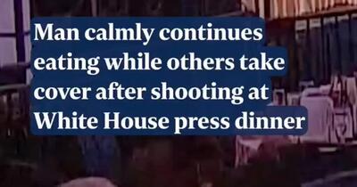 „Omul cu salata” face senzație după incidentul armat de la Washington. A rămas calm și a continuat să mănânce în timpul haosului