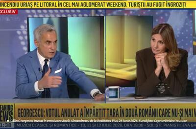 VIDEO „Cum să trăiască mai bine oamenii? Cu lozinci?”/Dialog tensionat între Călin Georgescu și Anca Alexandrescu la Realitatea Plus