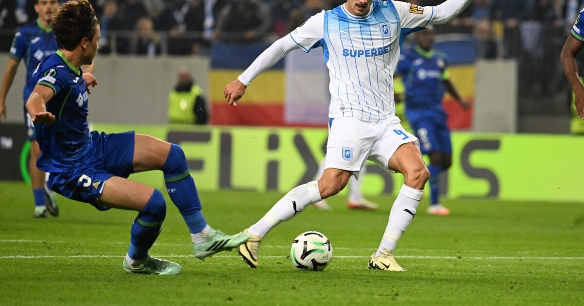 Universitatea Craiova, egalată pe final de Getafe după un meci curajos în Conference League