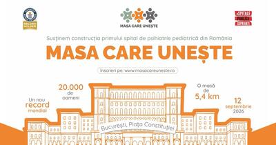Record mondial la București: 20.000 de oameni la o masă de 5 kilometri