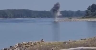 Succes pe Dunăre: Stânca Pârjoaia, distrusă cu 100 kg de explozibil pentru Centrala Cernavodă