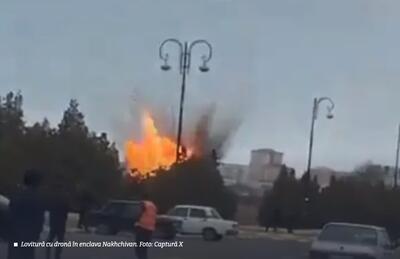 VIDEO Aeroport din Azerbaidjan lovit de o dronă iraniană Shahed 